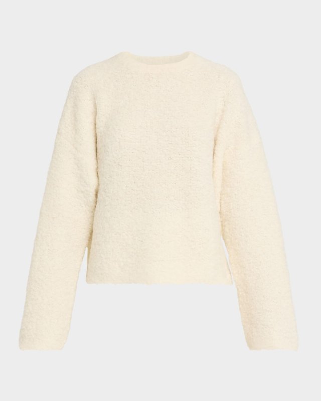 Boxy Boucle Knit Sweat